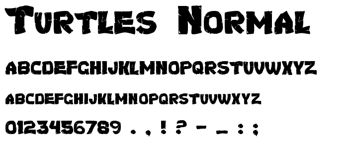 Turtles Normal font